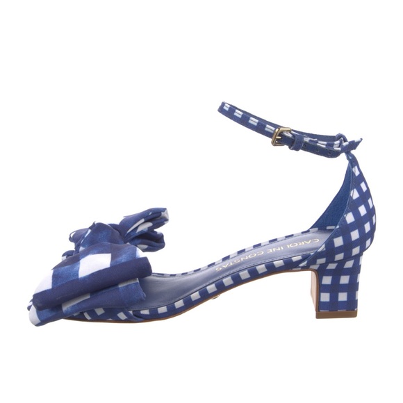 Caroline Constas Blue and White Checkered Heels - Picture 3 of 3